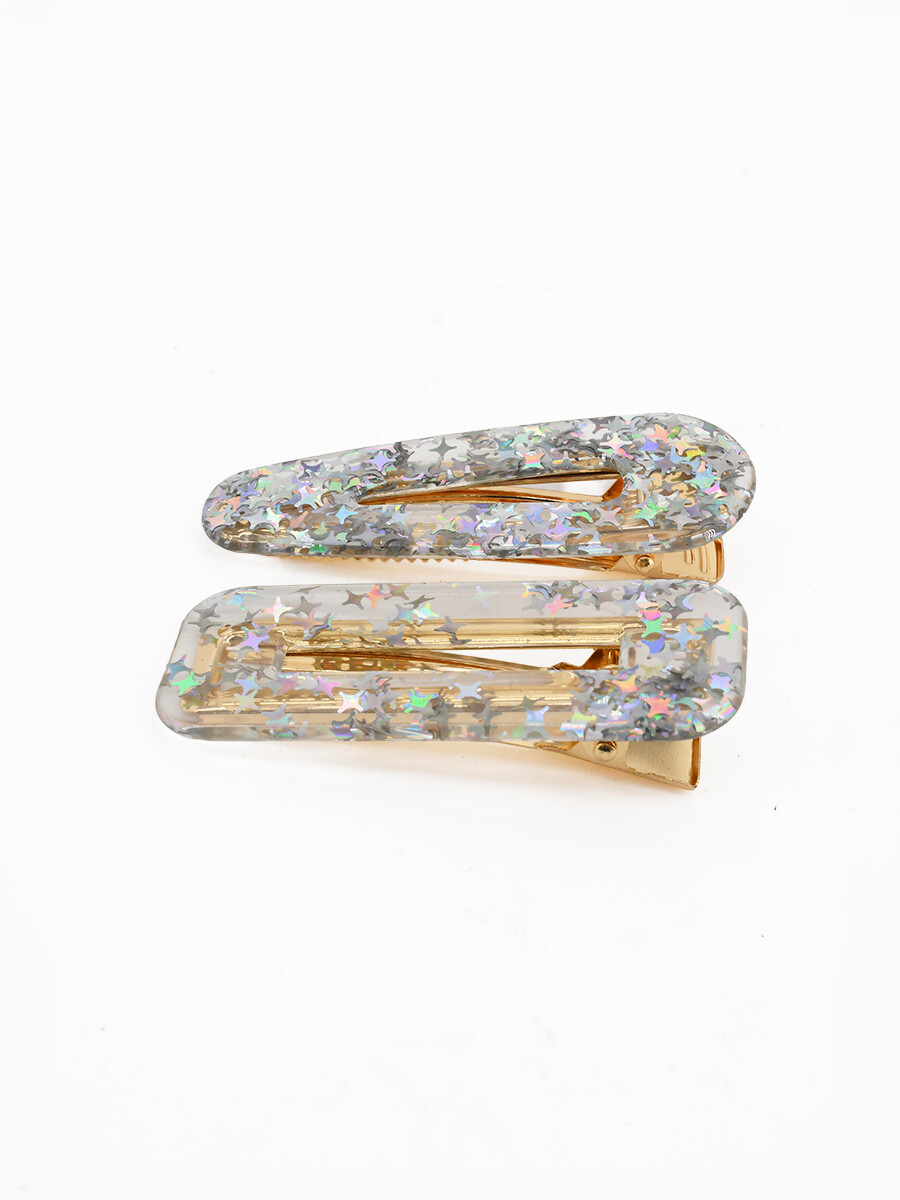 BROCHES SET X 2 - PLATEADO 