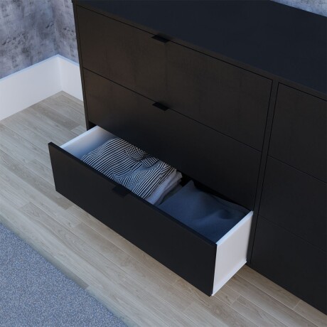 Cómoda Marden 6 Cajones Horizontal Negro 001