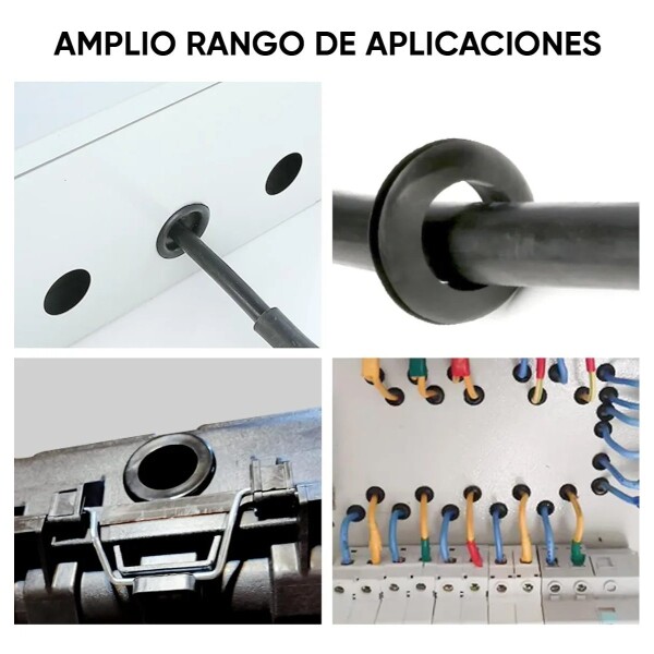 Ojal Goma 30MM Negro Pack X100 Anillo Sellado Junta Arandela Variante Color Negro