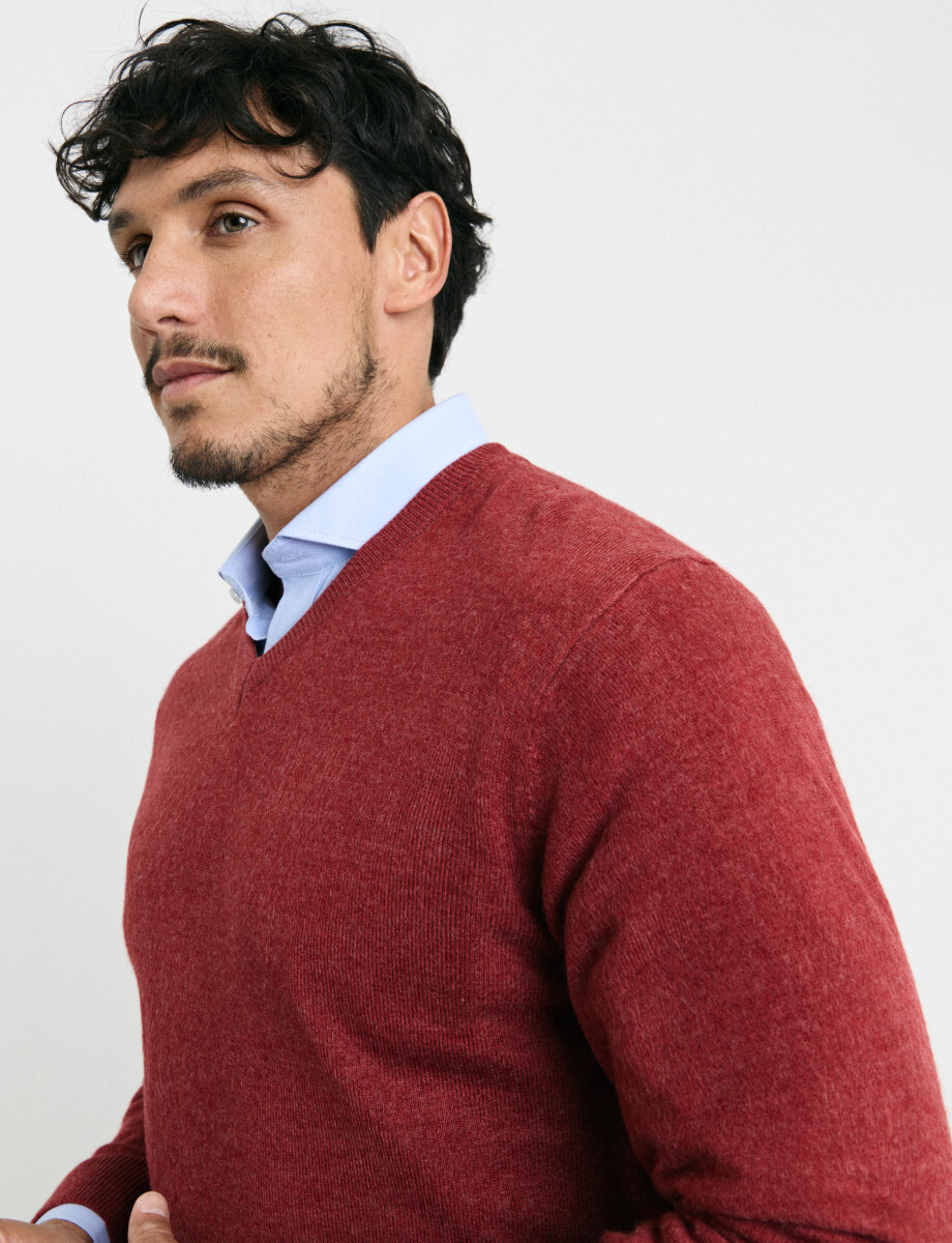 470985 SWEATER HARRINGTON LABEL Ladrillo