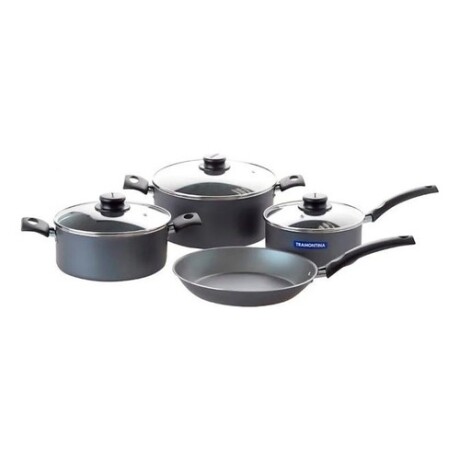 Juego de batería de cocina 7 piezas Starflon Línea París Tramontina Negro