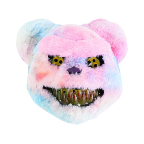 Mascara de oso diabolico de peluche multicolor Mascara de oso diabolico de peluche multicolor