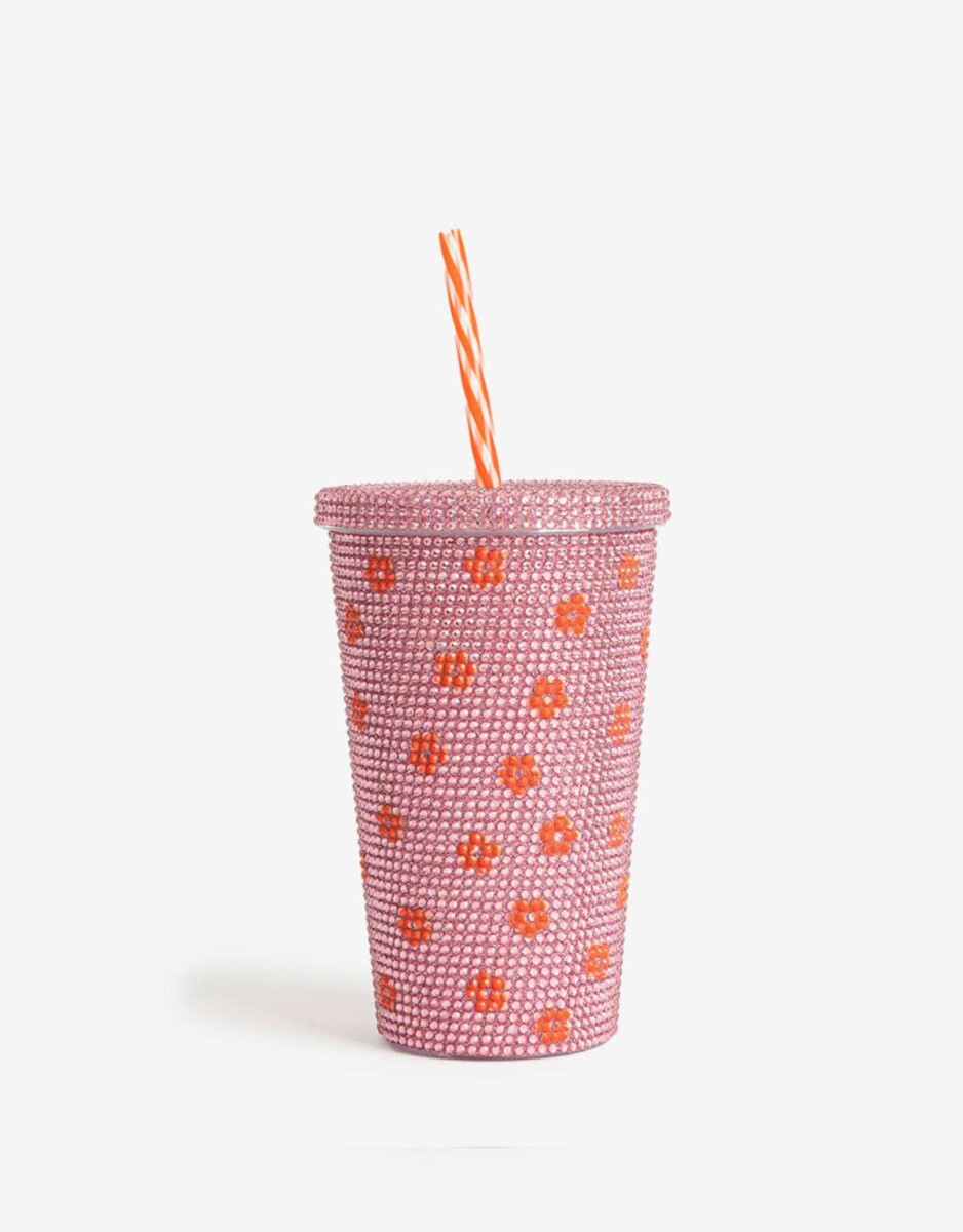 Vaso Strass Flores - Combinacion Bicolor 