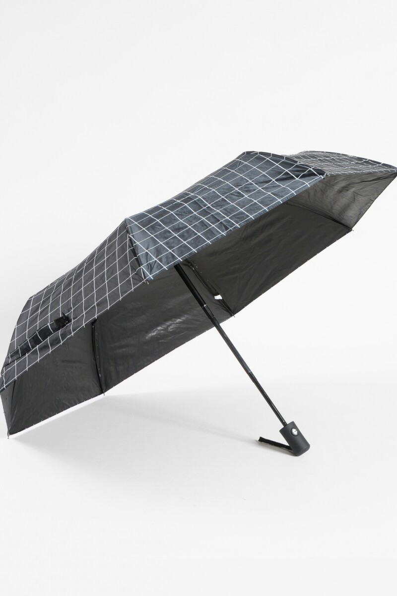 Paraguas estampa geométrica negro