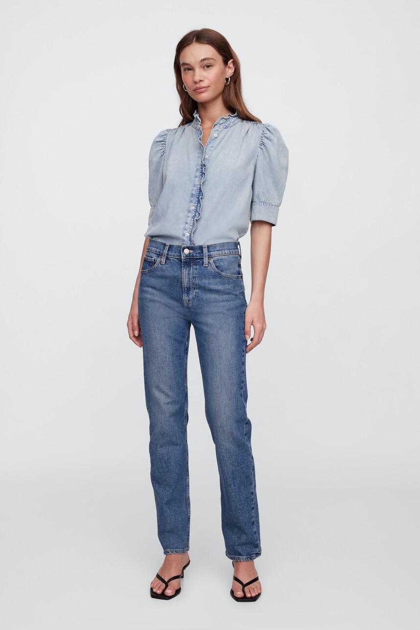 Camisa De Jean Mujer Light Wash