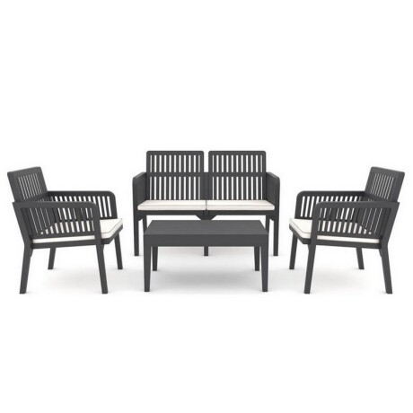 SET 4 PIEZAS EXTERIOR LIZBON 2 SEATER ANTHRACITE SET 4 PIEZAS EXTERIOR LIZBON 2 SEATER ANTHRACITE