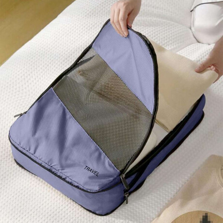 Set de 6 organizadores de ropa para viaje Azul