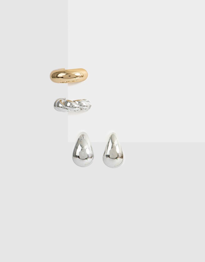 Bijou Cuff Set De Aros Biplating - Dorado
