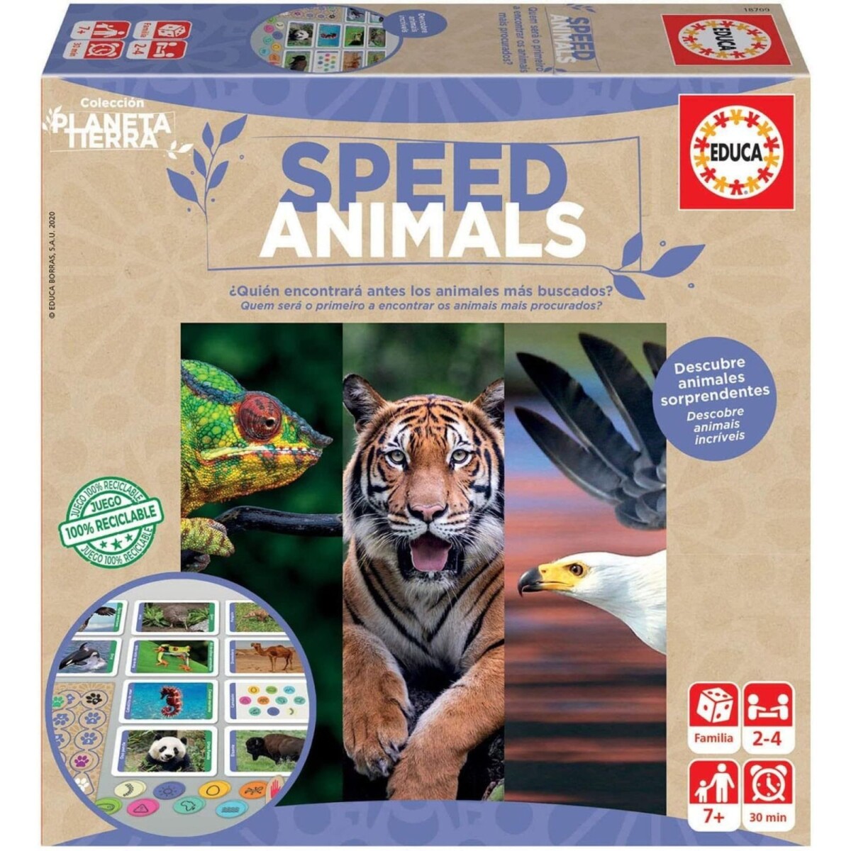 Juego De Mesa Speed Animals Didactico Educa Niño Infantil 