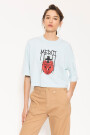 REMERA MERCI Celeste