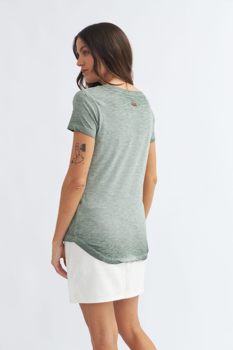 Remera acid wash VERDE