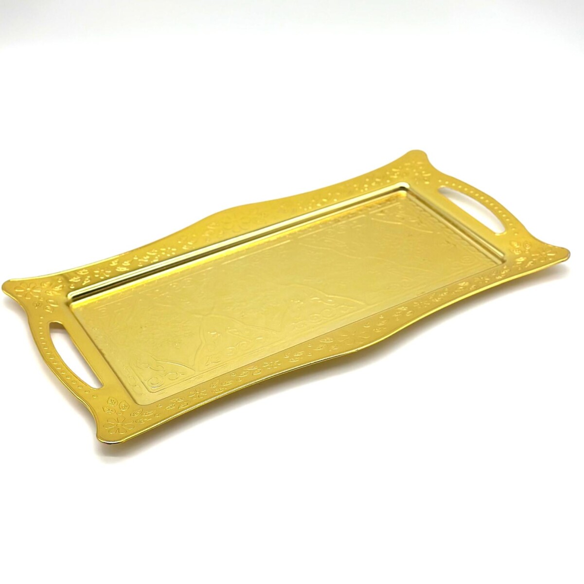 Bandeja rectangular metal T1 - Dorada 