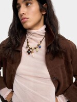 Collar De Cordón Con Colgantes De Esmalte multicolor