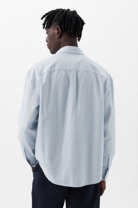 Camisa Oxford Big Shirt Hombre Light Blue