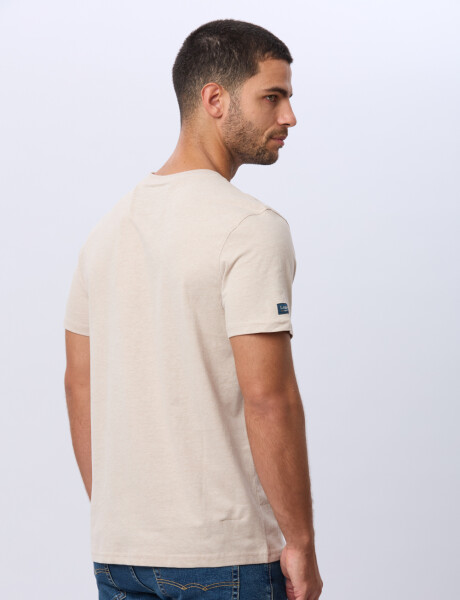 REMERA BÁSICA DE ALGODÓN Beige