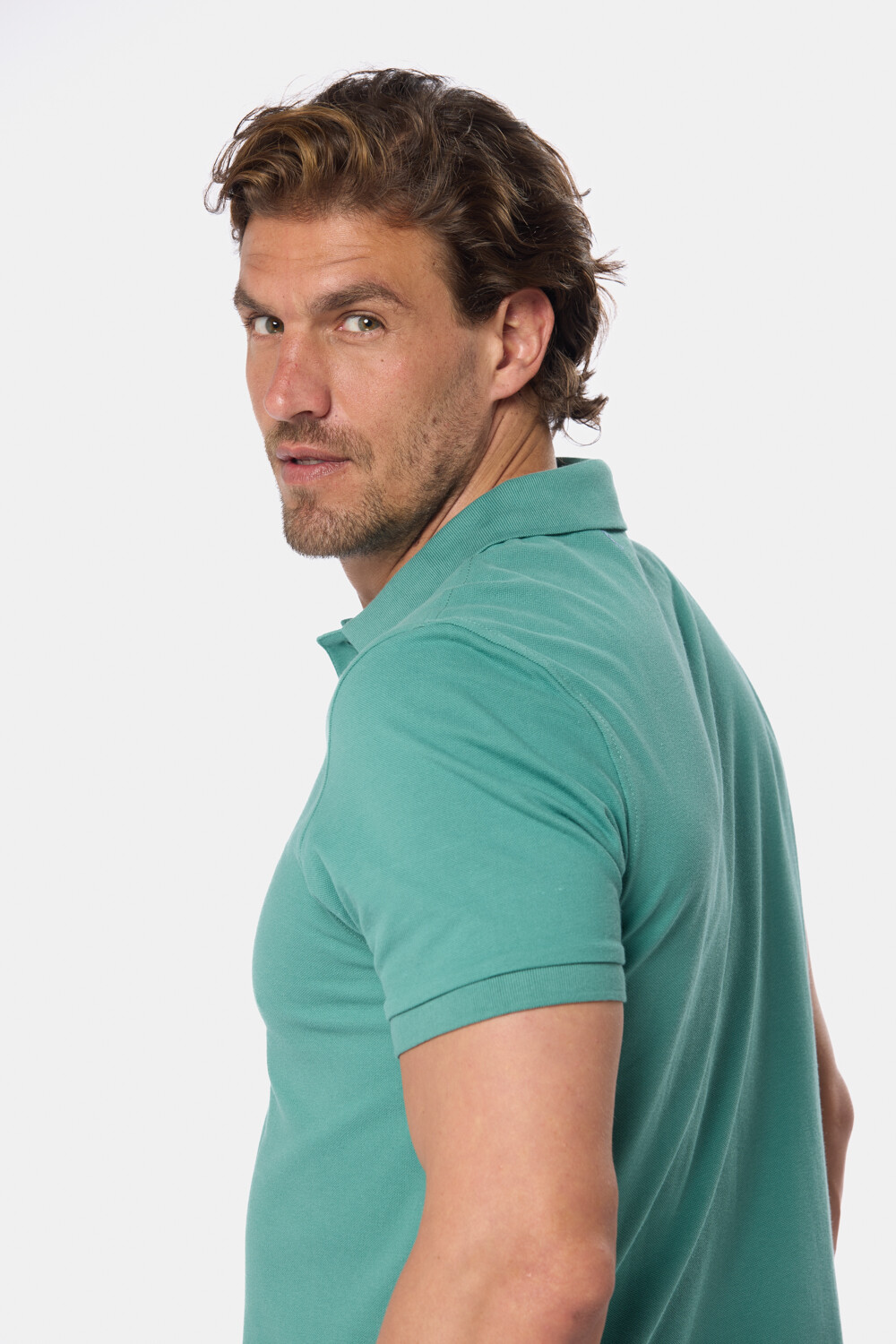 REMERA POLO LISA Verde Claro