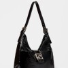 Bolso Signature en cuero charol Negro