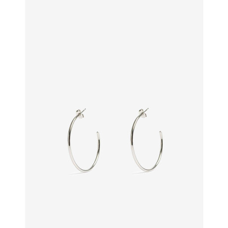 Aros Argollas Metal Plateado