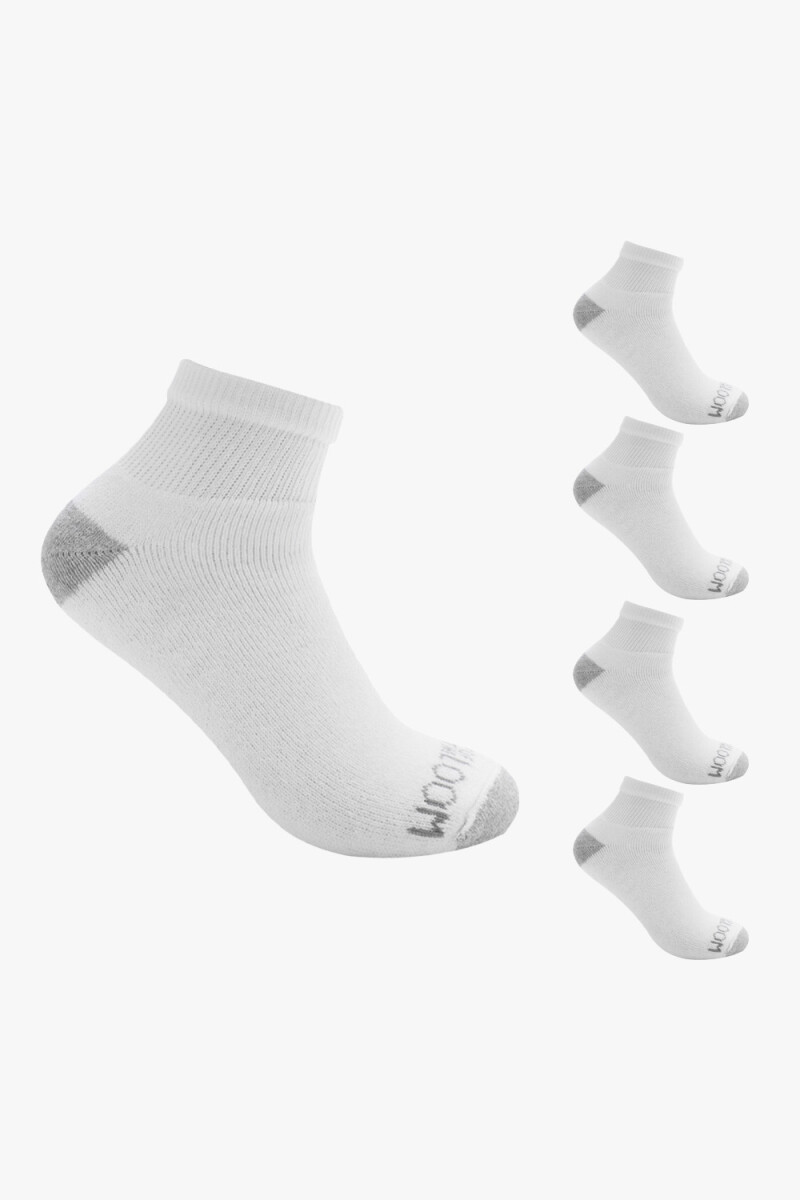 Pack x5 Medias afelpadas caña corta para caballero - Blanco 