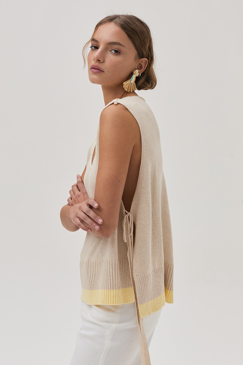 Chaleco Eva Beige