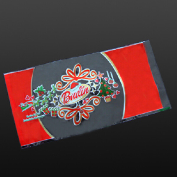 BOLSA PP BUDIN 16 X 40 - 40 M IMPRESA CON MOTIVOS TRANSPARENTE