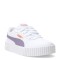 Championes Infantiles Puma Carina 2.0 Blanco - Lila - Rojo