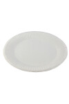 PLATO LISO 18 cm DIAMETRO PAQUETE X 10 BLANCO