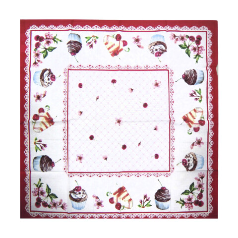 Mantel Atenas Dohler 78 x 78 cm 100% Algodón CEREZAS GRAZ 02