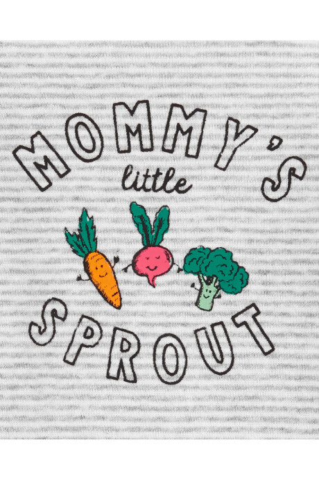 Body de algodón manga corta estampa "mommy's sprout" 0
