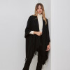 Ruana Soft Solid Flecos NEGRO