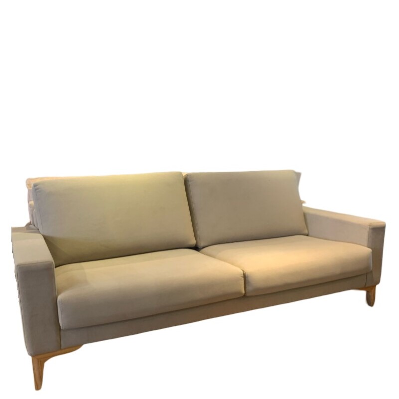 SOFA 3 CUERPOS - MADERA CINAMOMO - TELA EASY CLEAN BEIGE SOFA 3 CUERPOS - MADERA CINAMOMO - TELA EASY CLEAN BEIGE