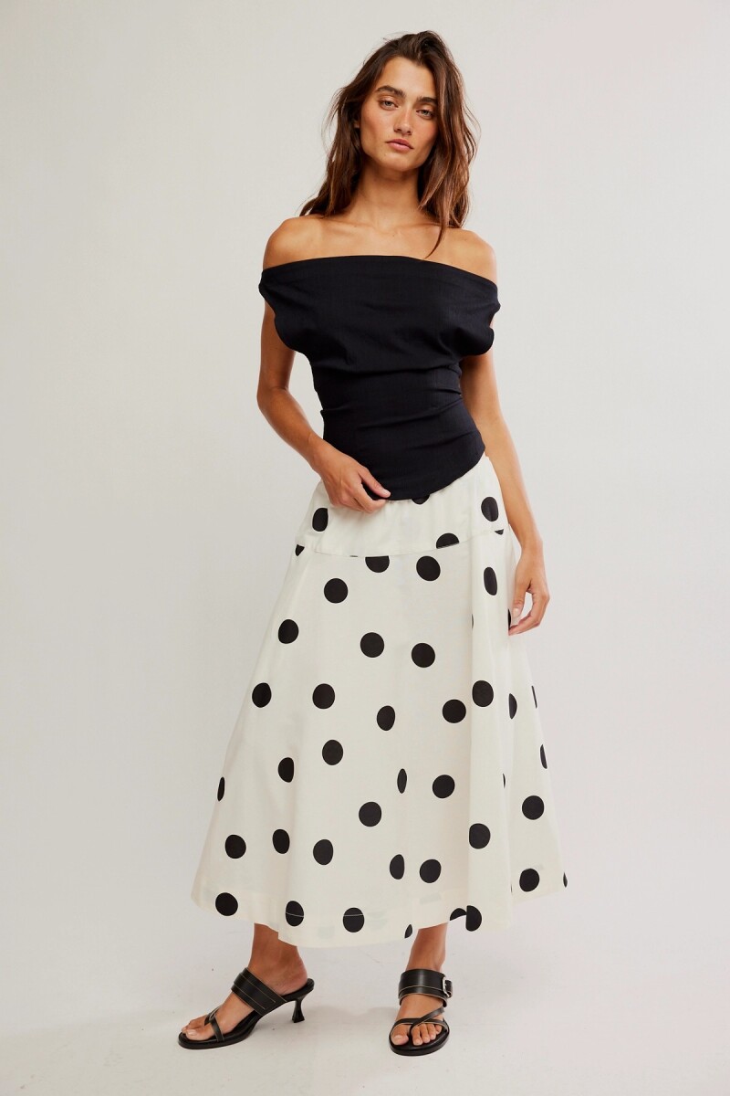 FALDA BETTY DROPWAIST Marfil