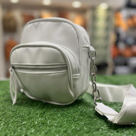 Cartera bolsito con cadena Blanco