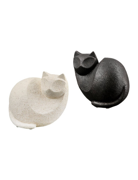 GATO DECORATIVO RESINA 11x17x15CM BLANCO/NEGRO GATO DECORATIVO RESINA 11x17x15CM BLANCO/NEGRO