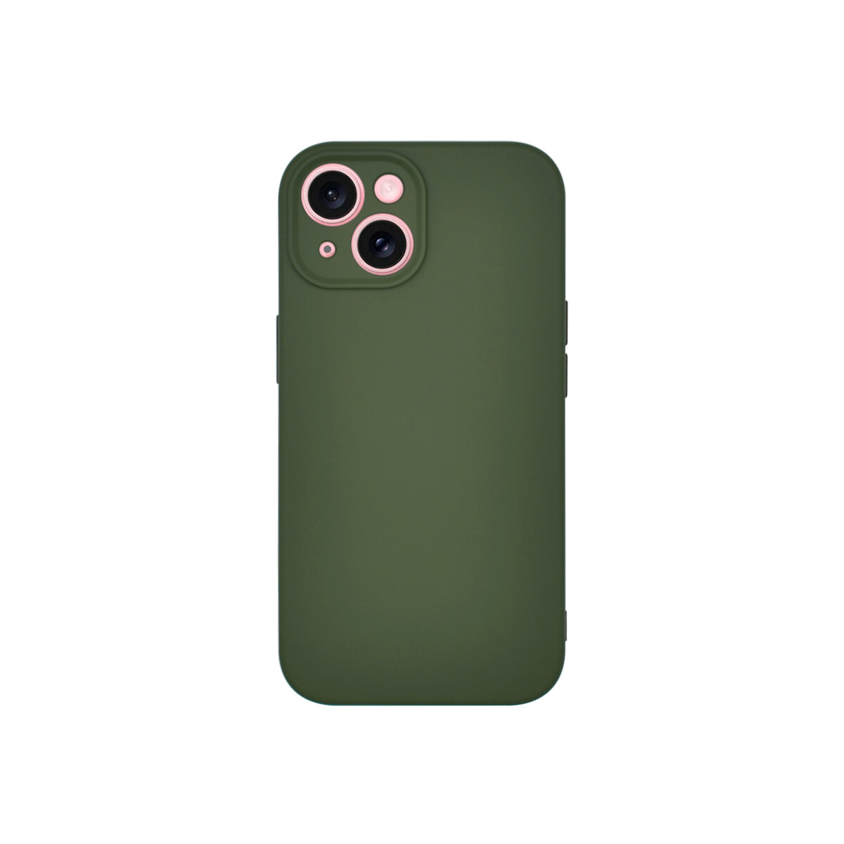 Protector iPhone 15 Plus engomado color verde oscuro 