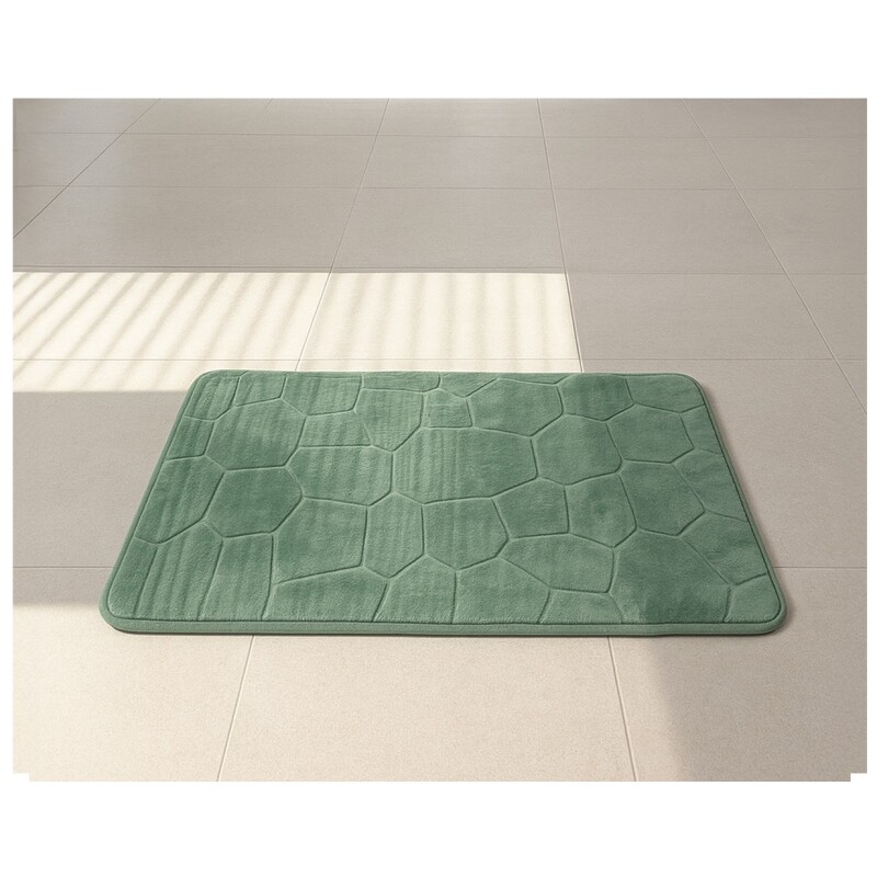 JUEGO KIT COMPLETO DE BAÑO CON CORTINA, TOALLA Y ALFOMBRA VERDE Juego Kit Completo De Baño Con Cortina, Toalla Y Alfombra Verde