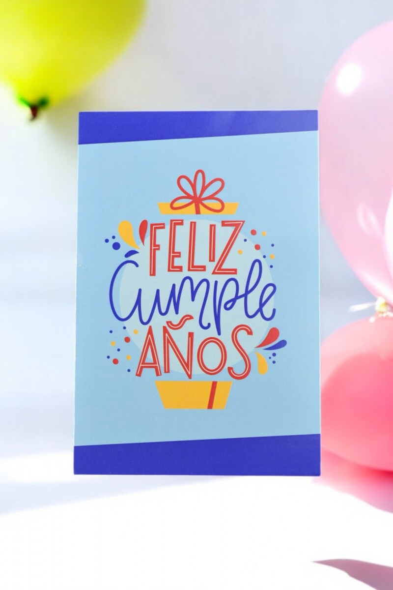 Tarjeta cumpleaños 10x15. - DISEÑO 7 