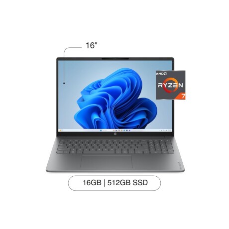 Notebook HP Omnibook 5 16-CH0765NR 16' 2K 512GB / 16GB RAM Ryzen 7 250 Notebook HP Omnibook 5 16-CH0765NR 16' 2K 512GB / 16GB RAM Ryzen 7 250