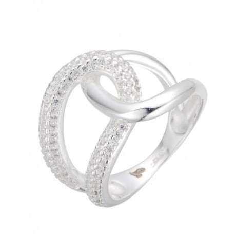 Anillo de plata 925 con circonias, LAZO. Anillo de plata 925 con circonias, LAZO.