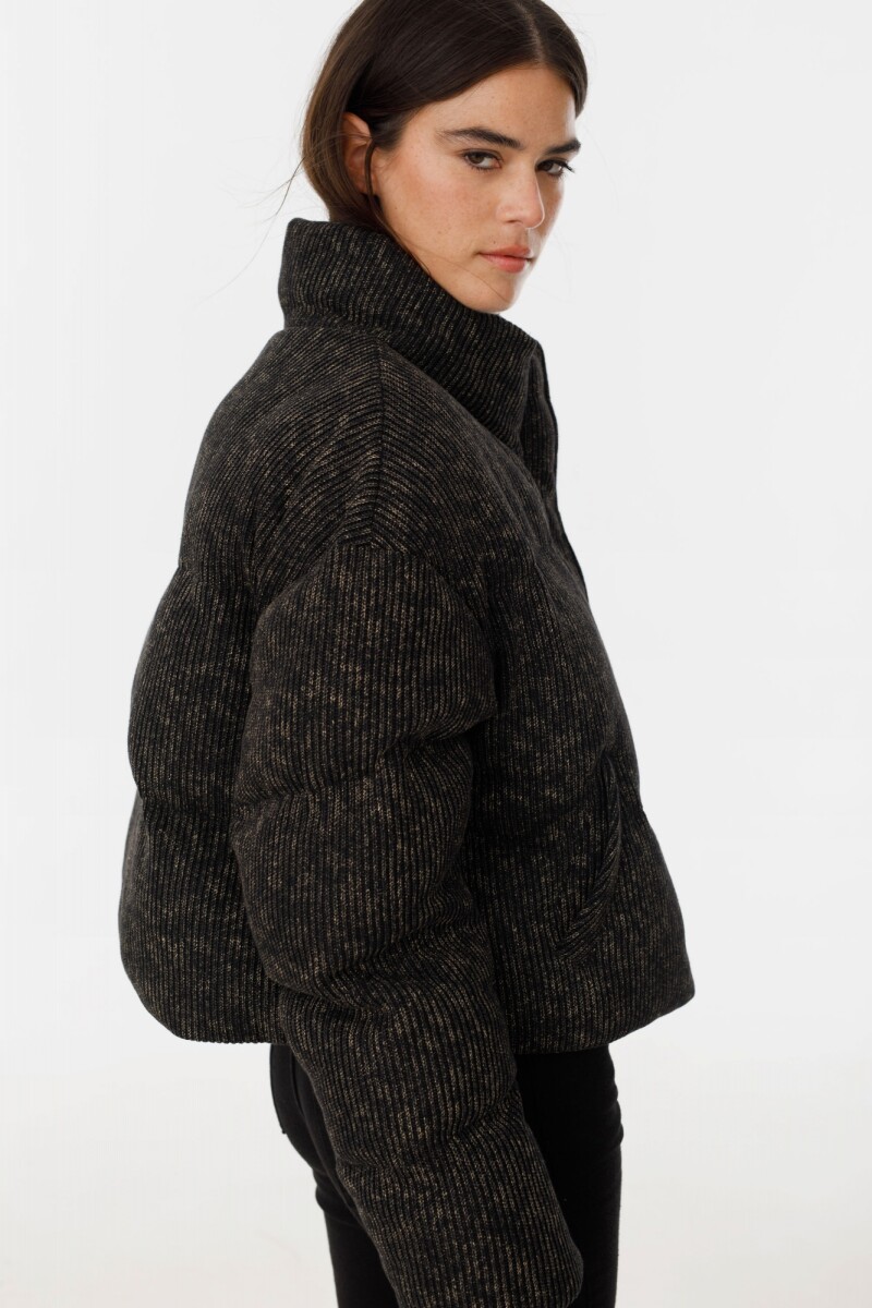 Campera Tejida Cascais Negro/beige