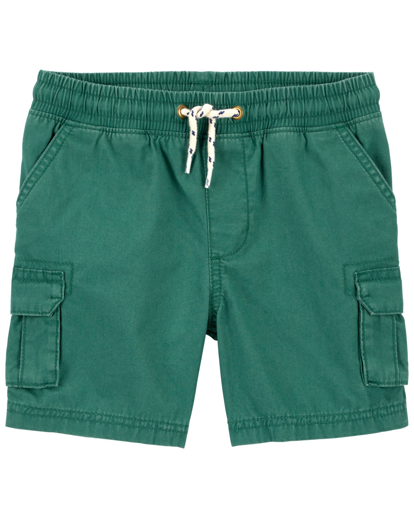 Bermuda cargo de popelina, verde Sin color
