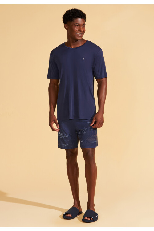 PIYAMA COMBINADO AZUL C/EST.PORTO-21389