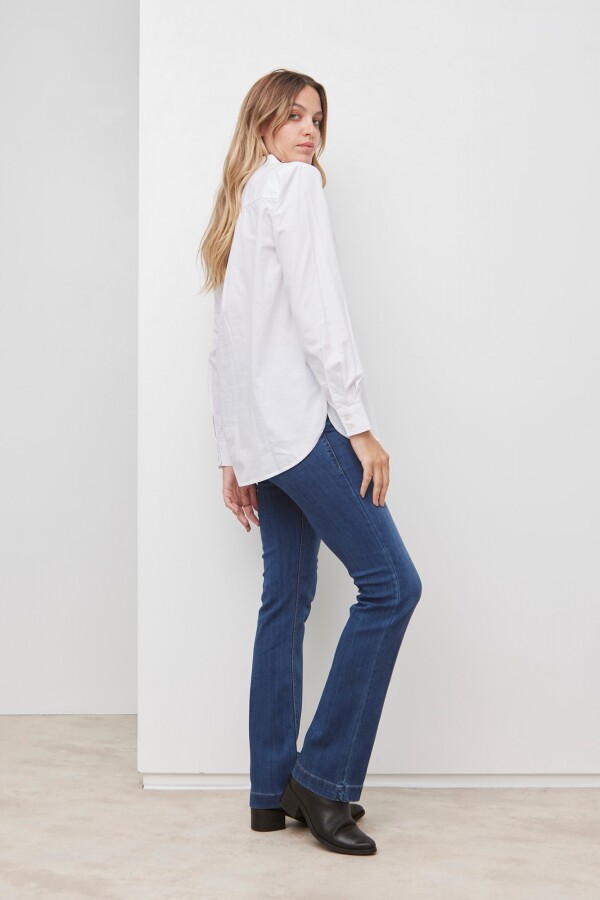 Blusa Algodon Escote BLANCO