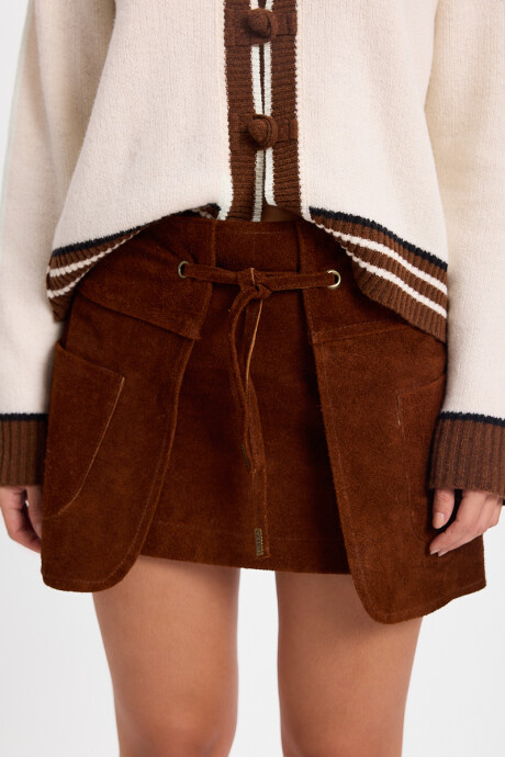 Mini Leather Capas Marron