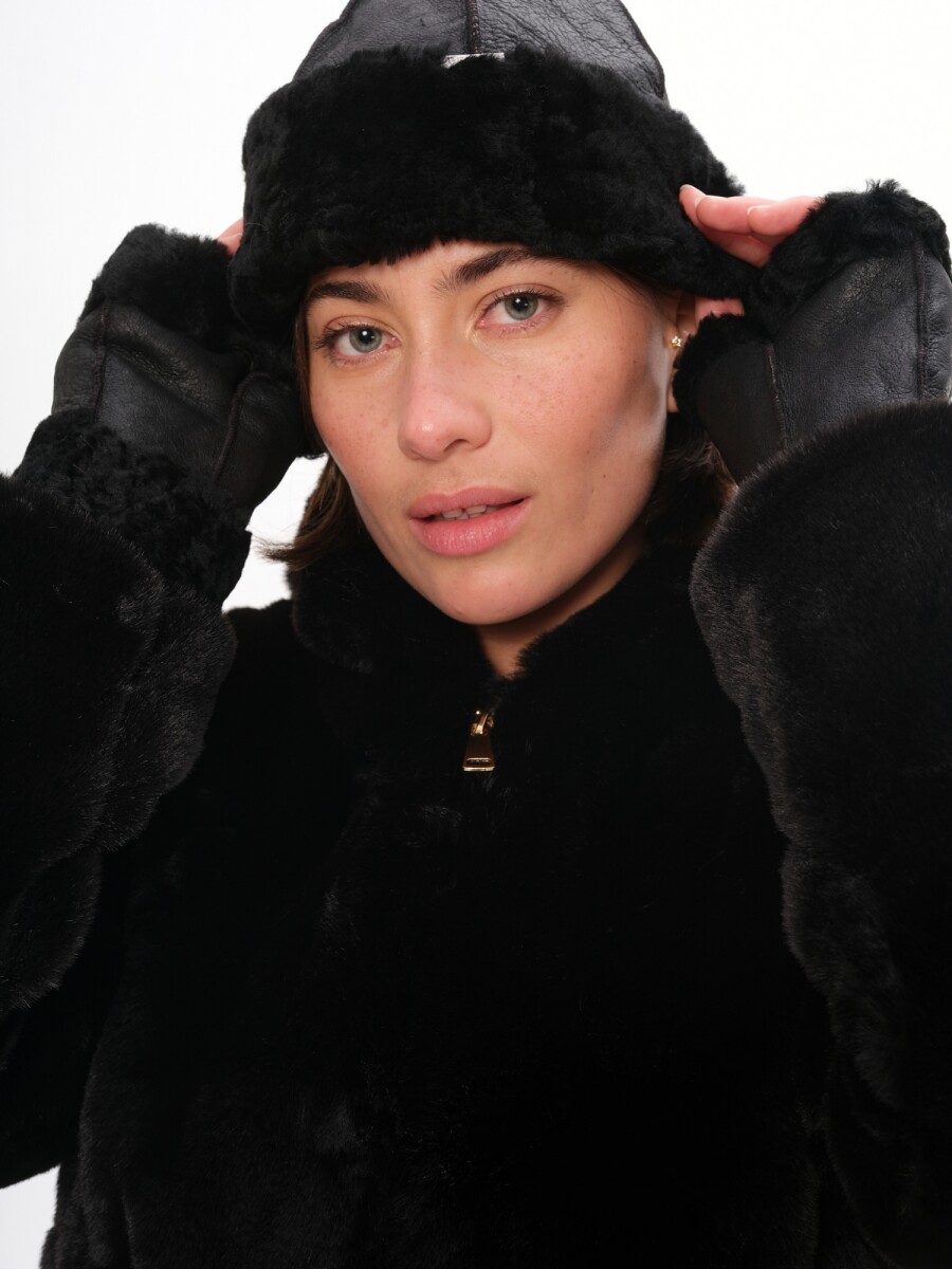 Gorro Leather Bean - Negro 