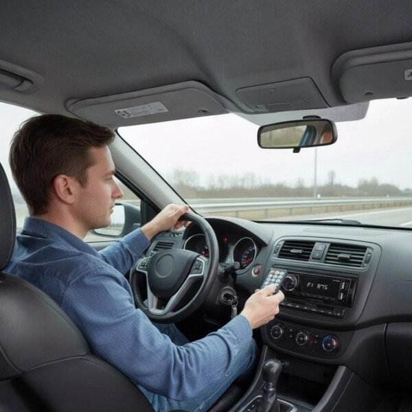 Radio Para Auto Coche Bluetooth FM Control Remoto USB x2 Led Color Negro