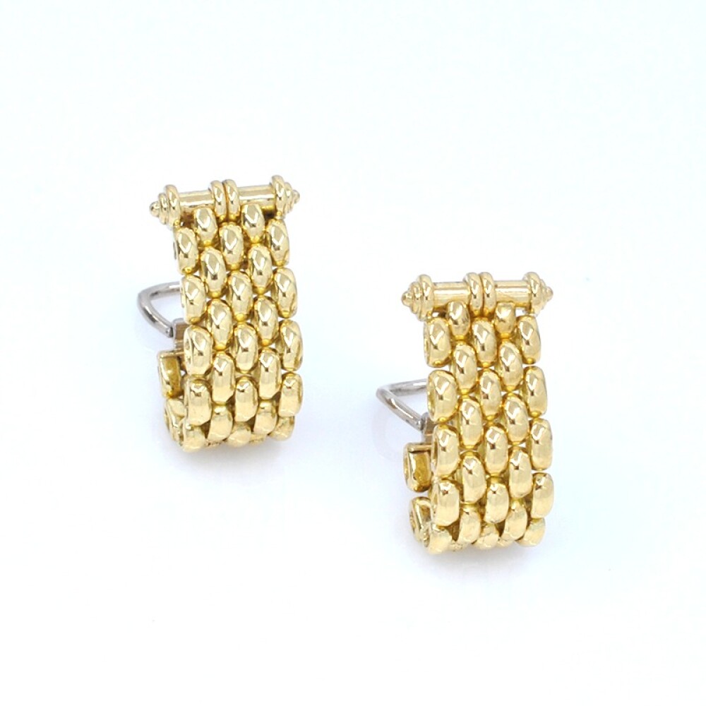 Caravanas clips panther 5 hilos en oro 18k Caravanas clips panther 5 hilos en oro 18k