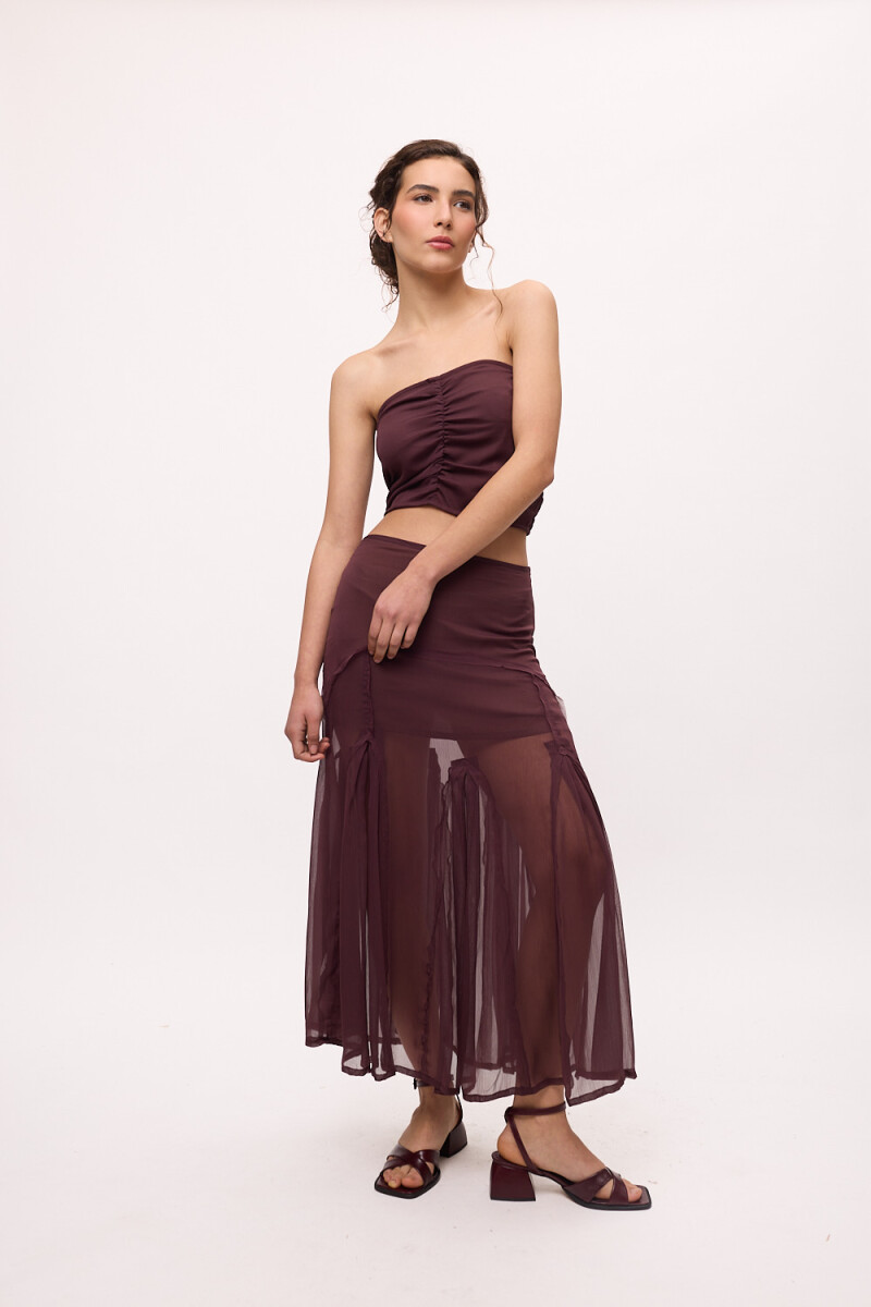 Top Faux Bordo