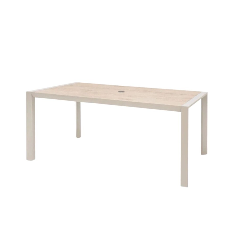 Juego de Jardín Mesa Rectangular Urbanite + 6 Sillas de Acero y Ratán Gris Juego de Jardín Mesa Rectangular Urbanite + 6 Sillas de Acero y Ratán Gris