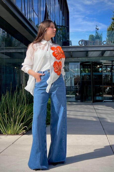 Camisa pintura a mano Piera Off White